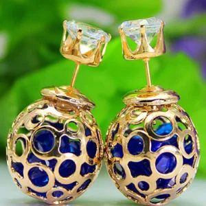 RUNWAY DOUBLE PEARL BEADS EARRINGS