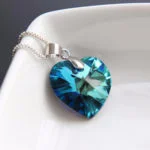 SWAROVSKI PURE CRYSTAL HEART PENDANT NECKLACE 8