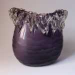 VASE WITH TWO SHADES OF PURPLE TAMPERED GLASS 5