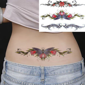 BUTTERFLY FLOWER WING TEMPORARY TATTOOS