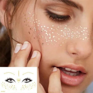GOLD FACE TEMPORARY TATTOOS