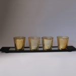 GOLDEN TAMPERED GLASS CANDLE HOLDERS 7