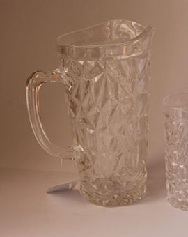 ICE CUBE DESIGN JUG WITH 6 GLASSES 3