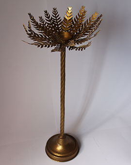 GOLDEN PALM TREE SHAPED CANDLE HOLDER 4