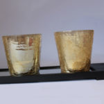 GOLDEN TAMPERED GLASS CANDLE HOLDERS 6