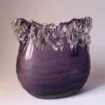 VASE WITH TWO SHADES OF PURPLE TAMPERED GLASS 7