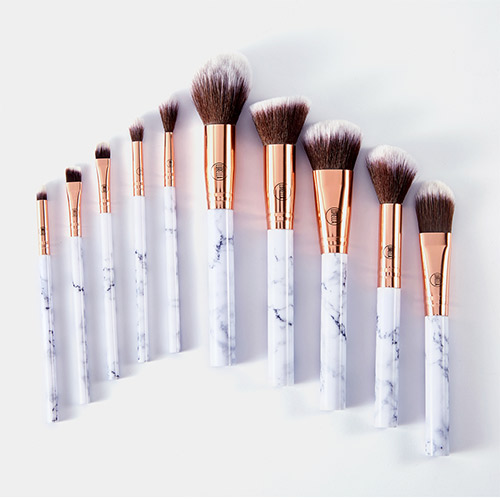 MARBLE LUXE 12 PIECE BRUSH SET BY BH COSMETICS 4