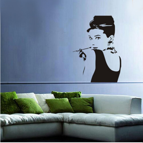 AUDREY-HEPBURN-Silhouette-Wall-Vinyl-Stickers-Art-Decal-Reusable-Removable-Decal-Black-Size-19-3-H-500-500x500