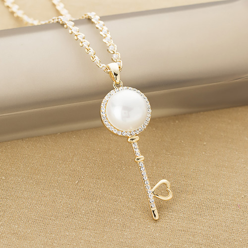 HIGH QUALITY PEARL KEY NECKLACE 4