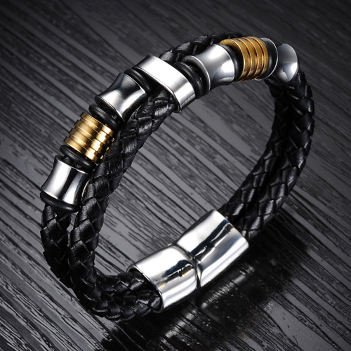 Leather-Bracelet-High-Quality--Double-Layer-Cowhide-Bracelet-Rock-Styel-Magnetic-buckle-de-couro-pulseiras-500-500x500