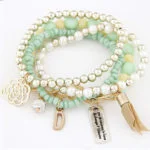 MULTILAYER METAL BEADED WRAP BRACELET MULTILAYER METAL BEADED WRAP BRACELET 6