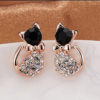 GOLD PLATE HOLLOW BALL CRYSTAL EARRINGS 2