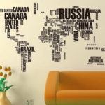 WORLD MAP WALL STICKERS 8
