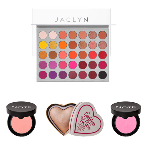 jaclyn-hill-volume2-eyeshadow-palette-goddess-of-love-highlighter-note-luminous-silk-compact-blusher 3
