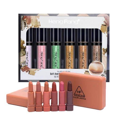 Heng fang Eyeshadow and 6 mini lipstick pack 3