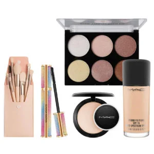 Miss rose highlighter 8Pcs Brushes Set Mac Blush Foundation Mascara