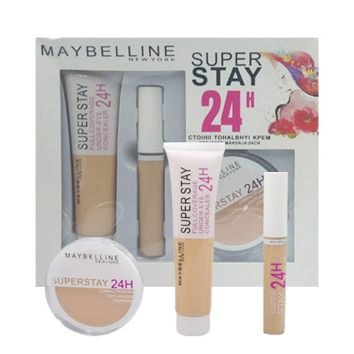 Maybelline 24H foundation concealer powder 3