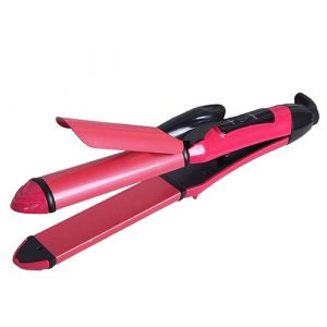 2 in 1 Hair Straightener and Curling Iron Clipper Wand