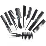 10 Pieces Professional styling comb set for Hair Styling, Cutting and Drying 6