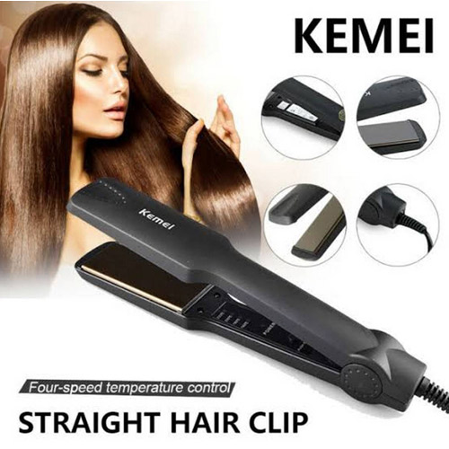 Straight Hair Clip Hair Straightener | KEMEI 4