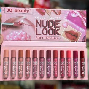 Velvet Matte Nude Look Lip gloss – set of 12 | 3Q Beauty