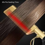 Electric high heat Copper brush for curls and straightening Wet Dry hair 7