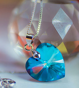 Swarovski pure crystal heart pendant necklace